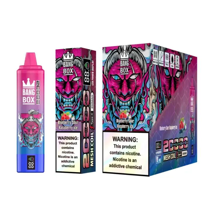 Bang box 20000 20k puff a bassa nicotina aria ricaricabile regolabile vape con schermo