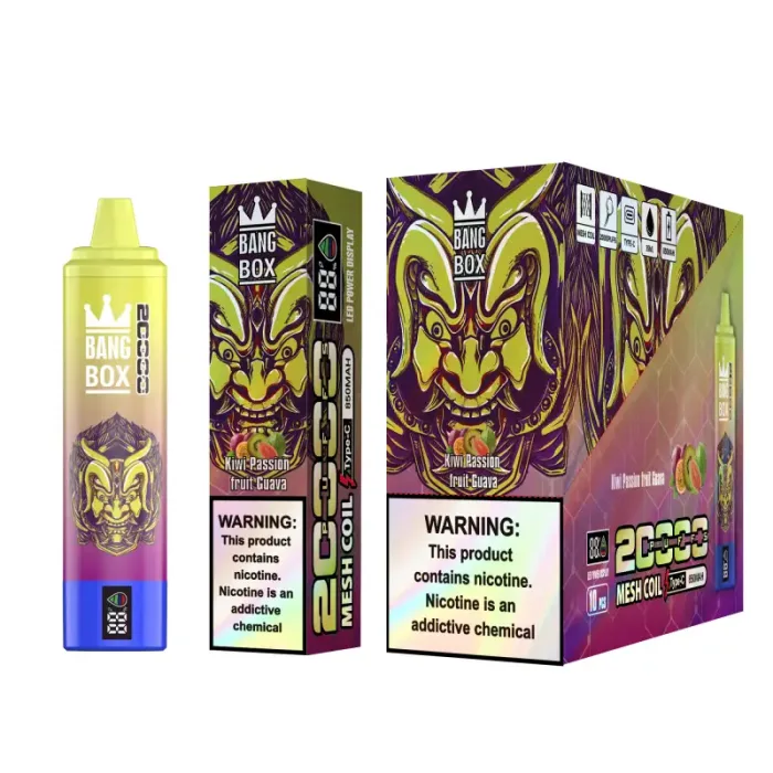 Bang box 20000 20k puff a bassa nicotina aria ricaricabile regolabile vape con schermo