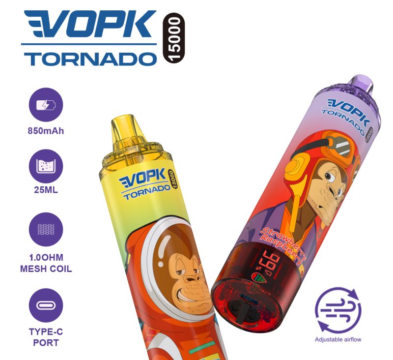 VOPK Tornado 15000 Puffs LED Display disposable vapes