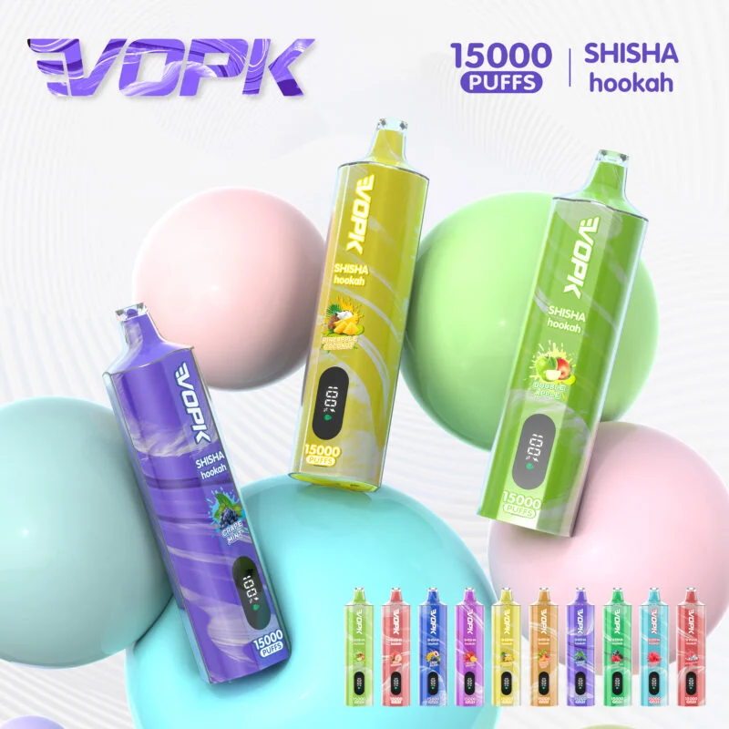 VOPK shisha hookah vape 15000 puffs 15k-puff rechargeable vape with screen 