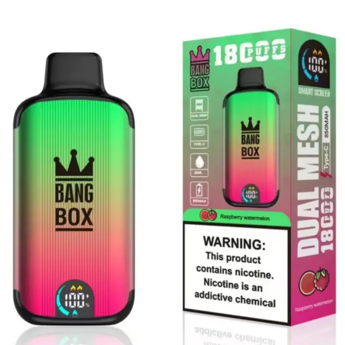 bang box 18000 18k puffs smart wiederaufladbare wegwerfbare vape mit bildschirm best seller in europa