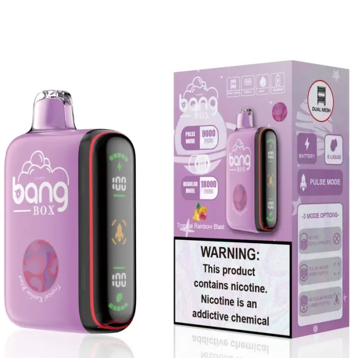 bang box 18000 18k puffs smart vape dual modes rechargeable jetable avec écran