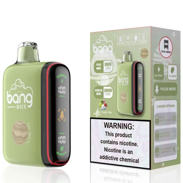 bang box 18000 18k puffs smart vape dual modes rechargeable disposable vape with screen