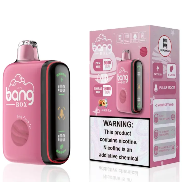 bang box 18000 18k puffs smart vape dual modes rechargeable disposable vape with screen