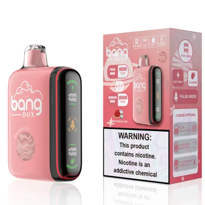 bang box 18000 18k puffs smart vape dual modes rechargeable disposable vape with screen