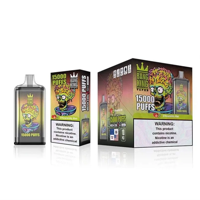 Bang King 15000 Kit de Vape Desechable con Cable de Carga y Manual de Usuario-Strawberry Kiwi