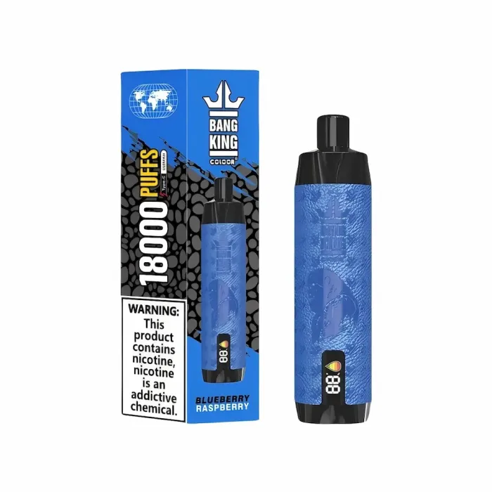 Bang King 18000 vape desechable que produce nubes masivas con flujo de aire ajustable-Blueberry Raspberry