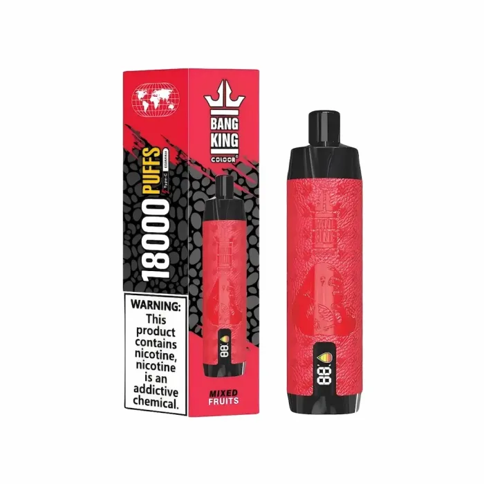 Bang King 18000 vape monouso che produce nuvole enormi con flusso d'aria regolabile-Frutti misti