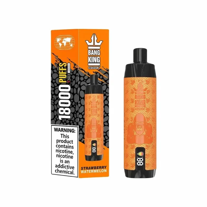 Bang King 18000 vape desechable que produce nubes masivas con flujo de aire ajustable-Sandía de fresa