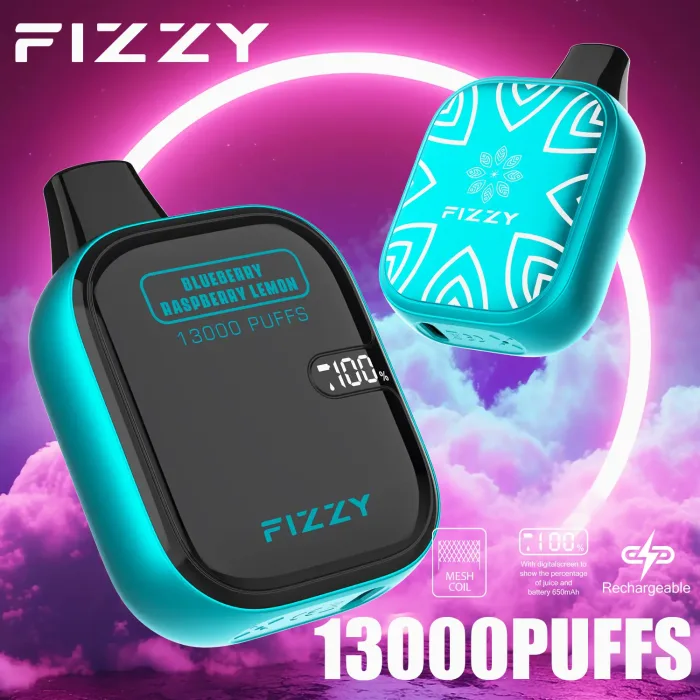 FIZZY Boom 13000 Serie de Sabores: Blueberry Raspberry Lemon Best Fruit Flavors Vape Desechable