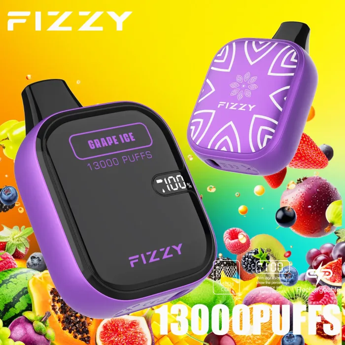 FIZZY Boom 13000 Serie de Sabores: Grape Ice Best Fruit Flavors Vape Desechable