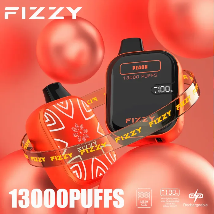 FIZZY Boom 13000 Flavor Series : Pêche Meilleures saveurs de fruits Vape jetable