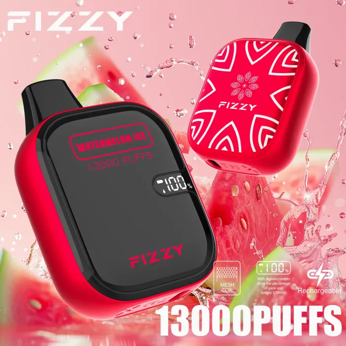 FIZZY Boom 13000 Flavor Series : Watermelon Ice Meilleures saveurs de fruits Vape jetable