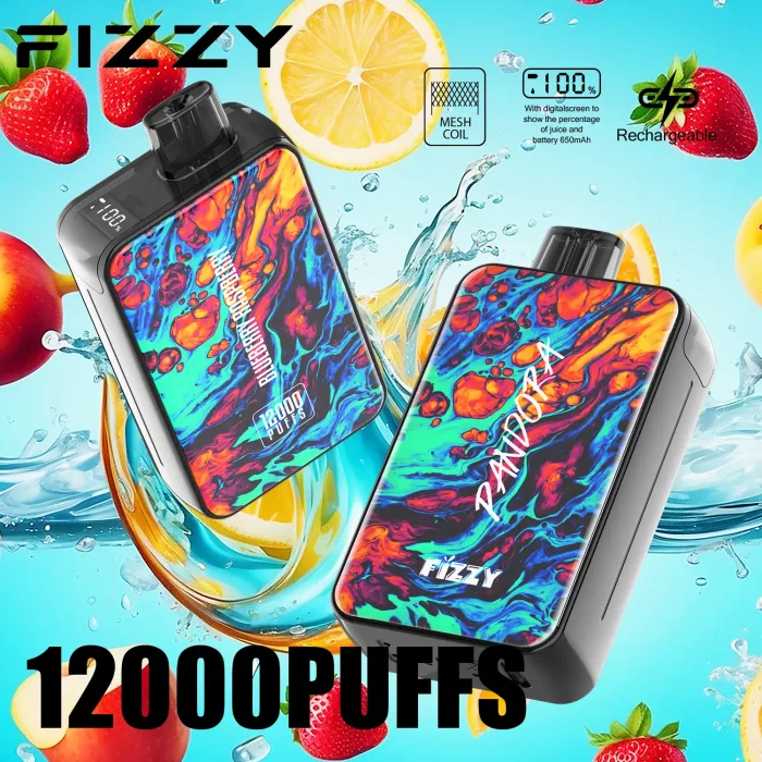 Fizzy Pandora 12000 Nicotine Salt Electronic Cigarette 12 Popular Flavors-blueberry raspberry