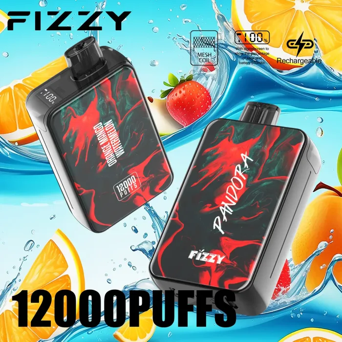 Fizzy Pandora 12000 Nicotine Salt Electronic Cigarette 12 Popular Flavors-orange mango watermelon