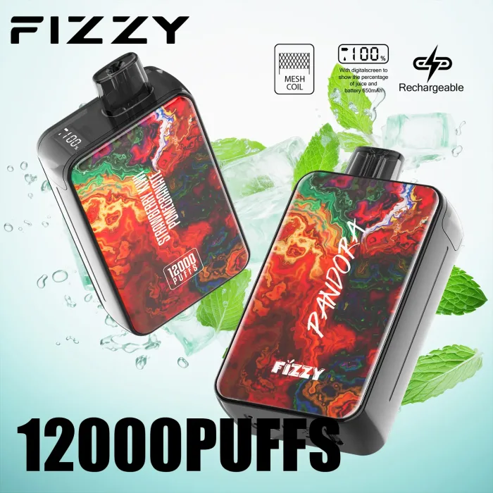 Fizzy Pandora 12000 Nicotine Salt Electronic Cigarette 12 Popular Flavors-fraise kiwi grenade