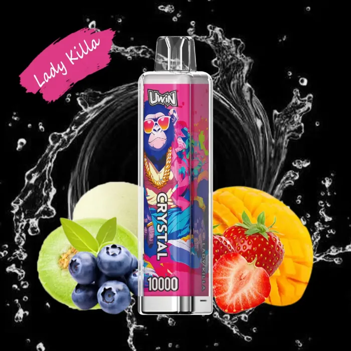 18mL E-Liquid Tank & Leak-Proof Design en Uwin Crystal 10000 Vape Desechable-Lady Killa