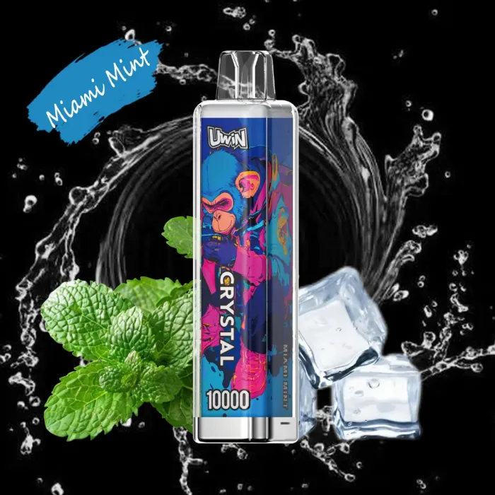 18mL E-Liquid Tanque y Diseño a Prueba de Fugas en Uwin Crystal 10000 Vape Desechable-Miami Mint