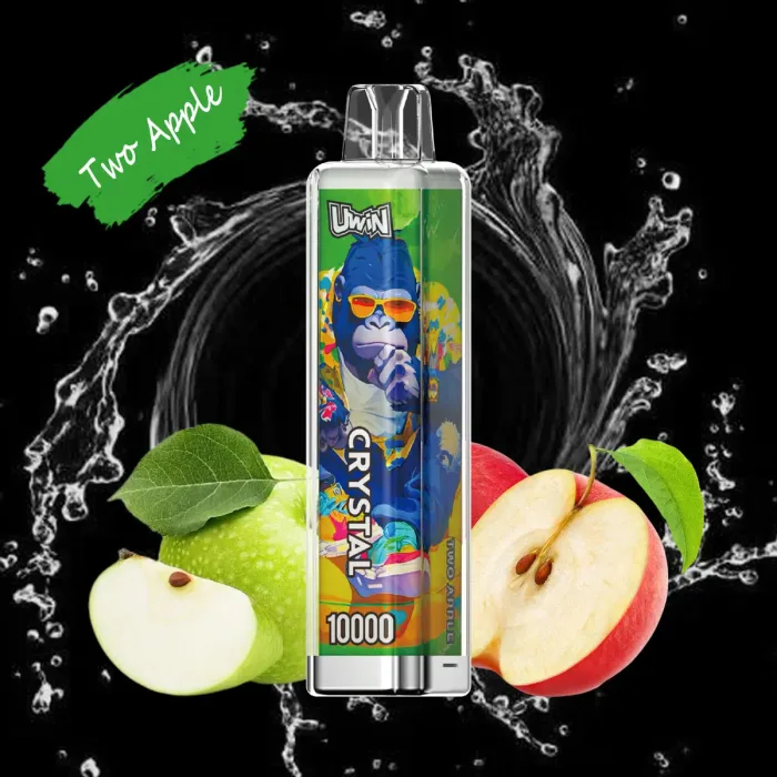 18 ml E-Liquid Tank & Lekvrij Ontwerp in Uwin Crystal 10000 Wegwerp Vape-Two Apple