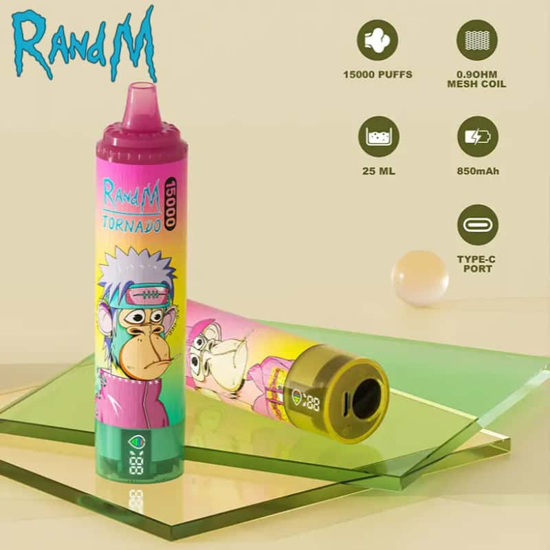 RandM Fumot Tornado 15000 Puffs nicotine-free disposable vape delightvape puff 15k tiri Zero nicotine disposable e-cigarettes