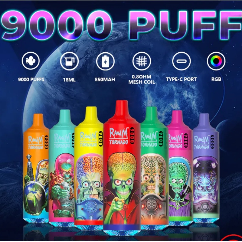 Randm Tornado puff 9000 puffs tiri disposable vape