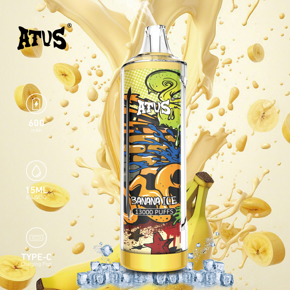 ATVS 13000 13K Puffs Stylo à Vape jetable rechargeable - Banana Ice