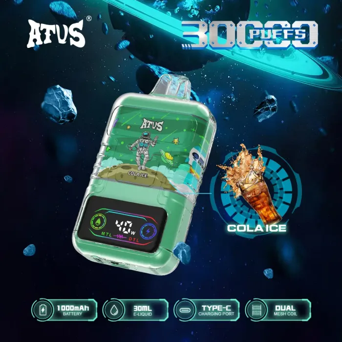 ATVS 30000 30K Puffs Vape Desechable Recargable - Cola Ice