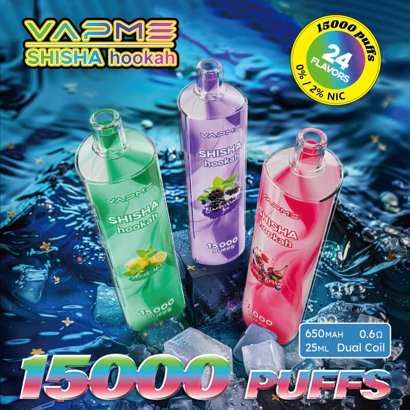 vapme shisha narguilé 15000 bouffées jetable vape jetable e-cigarettes