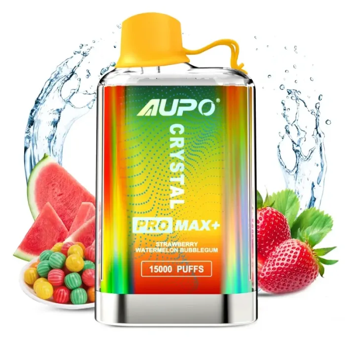 AUPO Crystal Pro Max 15000 15K Puffs Rechargeable Disposable Vape – Watermelon Cherry.