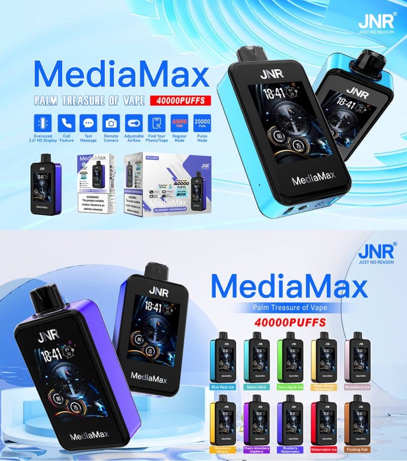 JNR MediaMax Puff 40000 40K Puffs Vape desechable