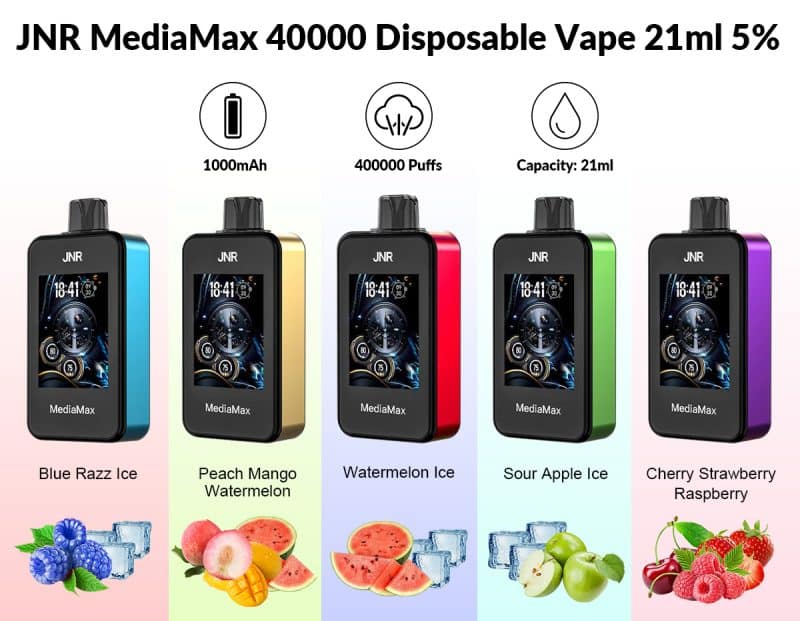 JNR MediaMax Puff 40000 40K Puffs Vape desechable